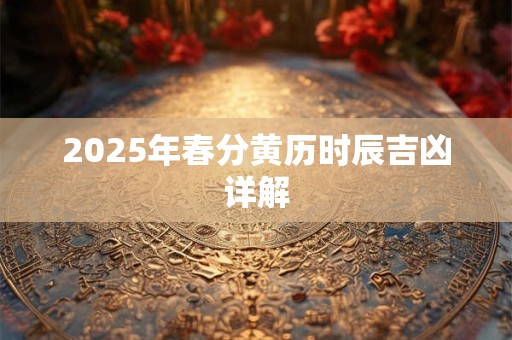 2025年春分黄历时辰吉凶详解
