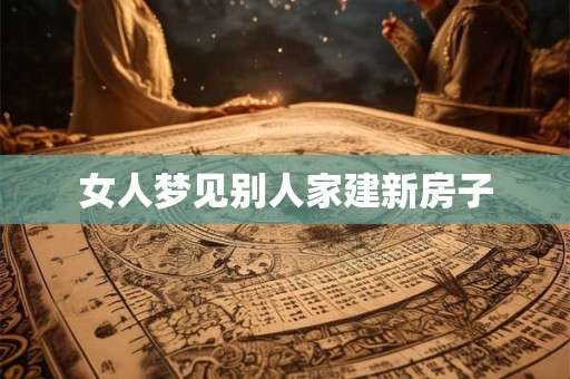女人梦见别人家建新房子