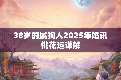 38岁的属狗人2025年婚讯桃花运详解