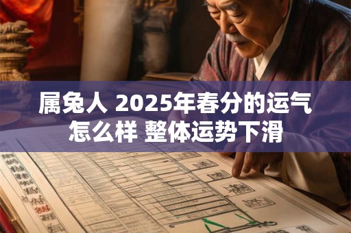 属兔人 2025年春分的运气怎么样 整体运势下滑
