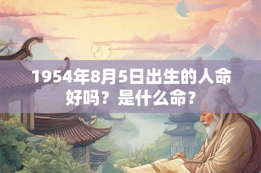 1954年8月5日出生的人命好吗？是什么命？