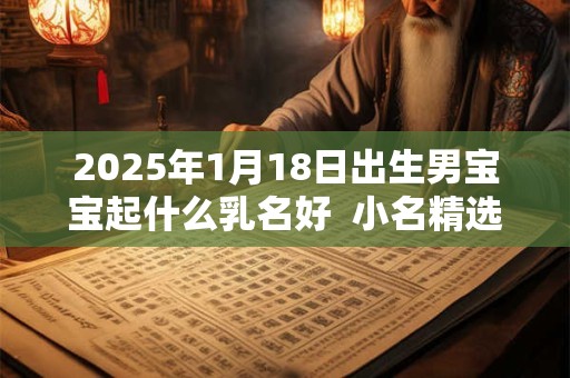 2025年1月18日出生男宝宝起什么乳名好  小名精选集