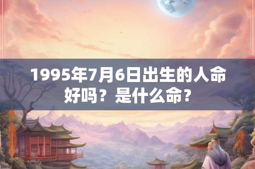 1995年7月6日出生的人命好吗？是什么命？