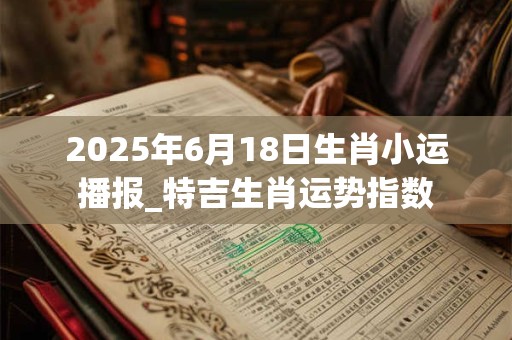 2025年6月18日生肖小运播报_特吉生肖运势指数