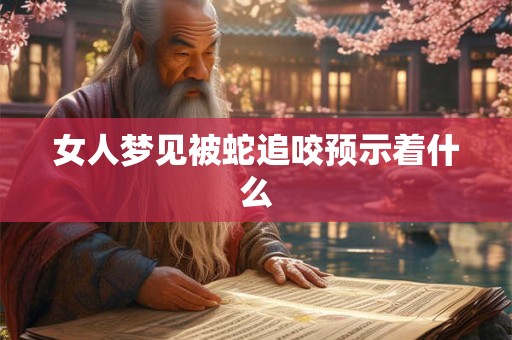 女人梦见被蛇追咬预示着什么