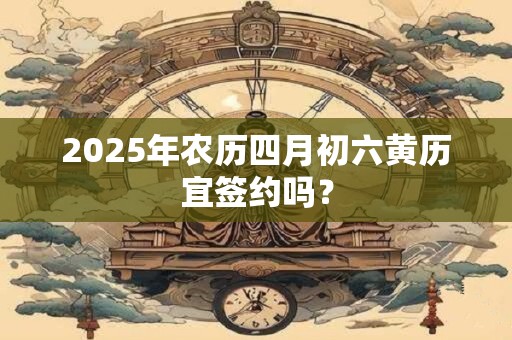 2025年农历四月初六黄历宜签约吗？