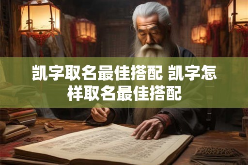 凯字取名最佳搭配 凯字怎样取名最佳搭配