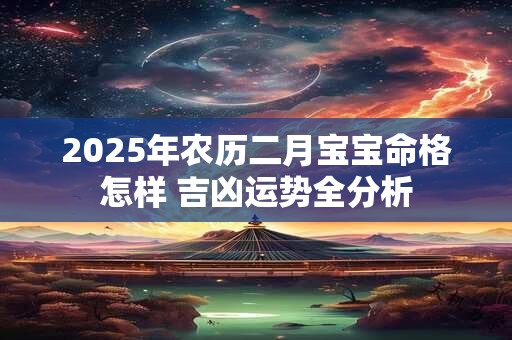 2025年农历二月宝宝命格怎样 吉凶运势全分析 2025年农历二月宝宝命格怎样 吉凶运势全分析