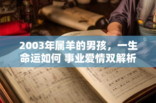 2003年属羊的男孩，一生命运如何 事业爱情双解析