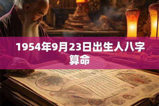 1954年9月23日出生人八字算命