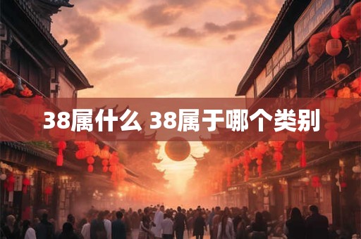 38属什么 38属于哪个类别