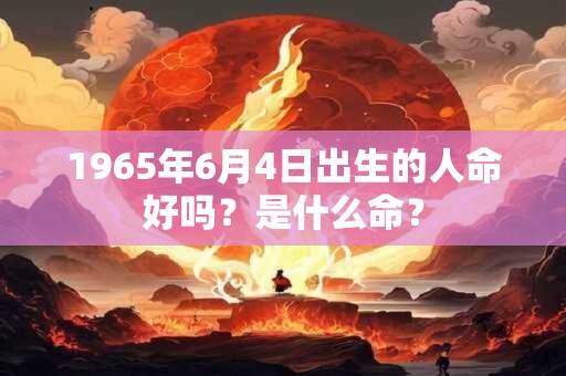 1965年6月4日出生的人命好吗？是什么命？