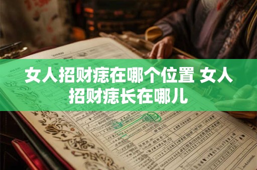 女人招财痣在哪个位置 女人招财痣长在哪儿