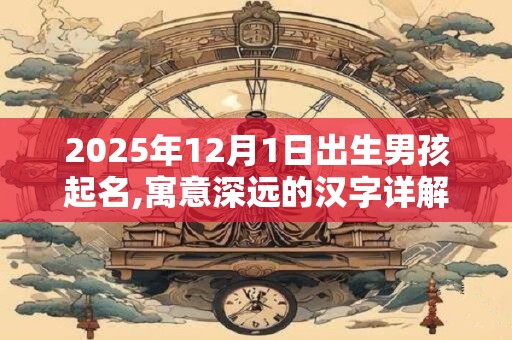 2025年12月1日出生男孩起名,寓意深远的汉字详解
