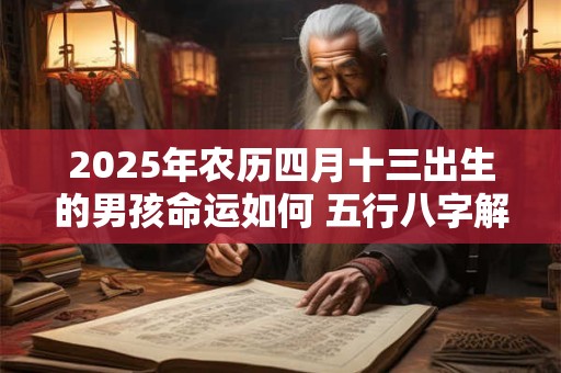 2025年农历四月十三出生的男孩命运如何 五行八字解析