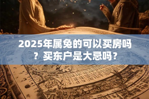 2025年属兔的可以买房吗？买东户是大忌吗？