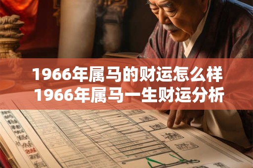 1966年属马的财运怎么样 1966年属马一生财运分析