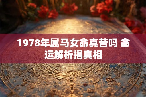 1978年属马女命真苦吗 命运解析揭真相