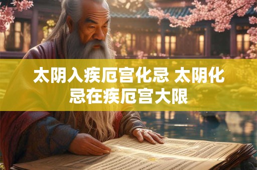 太阴入疾厄宫化忌 太阴化忌在疾厄宫大限