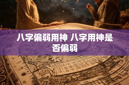 八字偏弱用神 八字用神是否偏弱