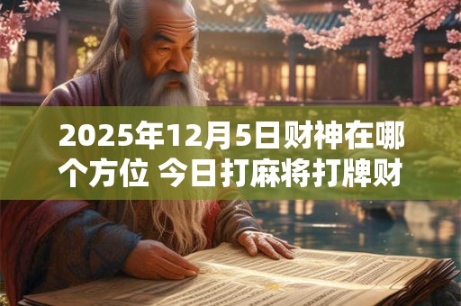 2025年12月5日财神在哪个方位 今日打麻将打牌财运方位