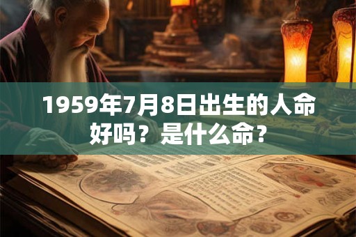 1959年7月8日出生的人命好吗？是什么命？