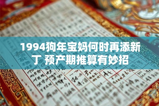 1994狗年宝妈何时再添新丁 预产期推算有妙招