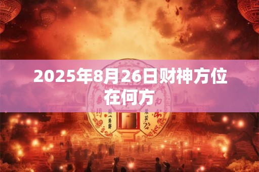 2025年8月26日财神方位在何方
