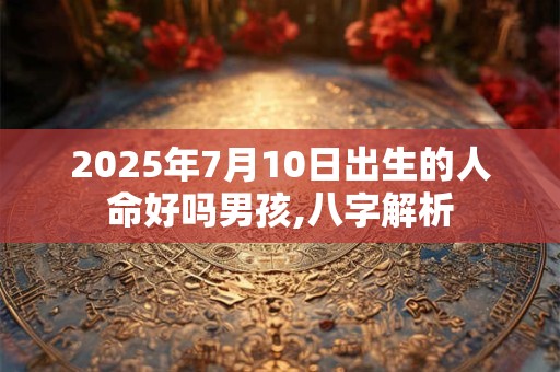 2025年7月10日出生的人命好吗男孩,八字解析 2025年7月10日出生的人命好吗男孩,八字解析