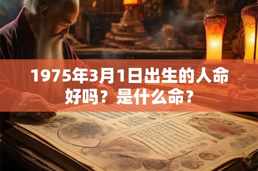 1975年3月1日出生的人命好吗?是什么命? 1975年3月1日出生的人命好吗?是什么命?