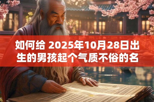 如何给 2025年10月28日出生的男孩起个气质不俗的名字