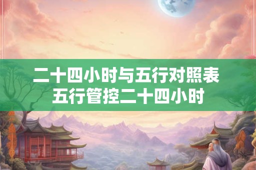 二十四小时与五行对照表 五行管控二十四小时
