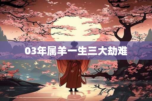 03年属羊一生三大劫难