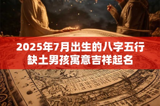 2025年7月出生的八字五行缺土男孩寓意吉祥起名