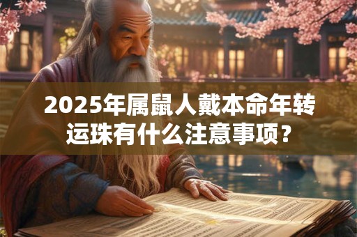 2025年属鼠人戴本命年转运珠有什么注意事项？