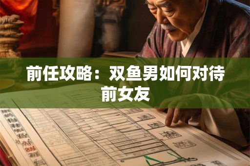 前任攻略：双鱼男如何对待前女友
