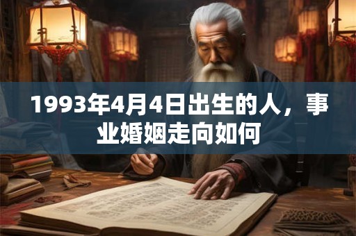 1993年4月4日出生的人，事业婚姻走向如何