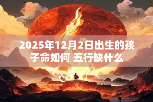 2025年12月2日出生的孩子命如何 五行缺什么