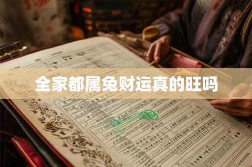 全家都属兔财运真的旺吗