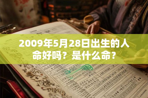 2009年5月28日出生的人命好吗？是什么命？