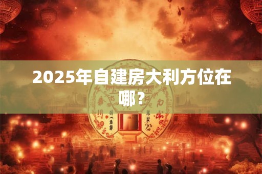 2025年自建房大利方位在哪？