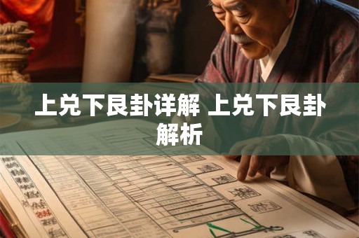 上兑下艮卦详解 上兑下艮卦解析