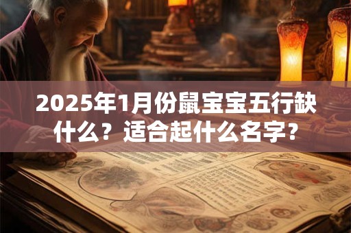 2025年1月份鼠宝宝五行缺什么？适合起什么名字？