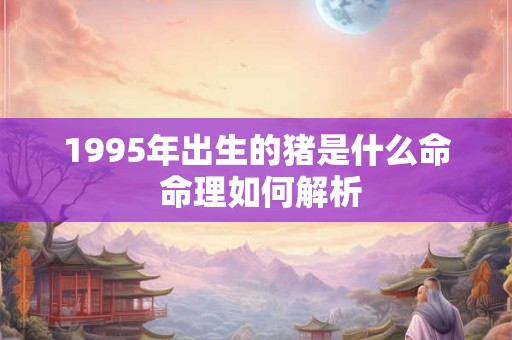 1995年出生的猪是什么命 命理如何解析