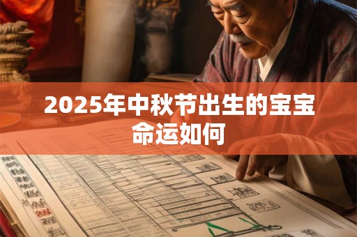 2025年中秋节出生的宝宝命运如何