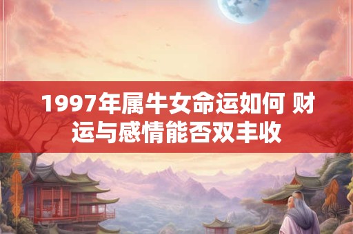 1997年属牛女命运如何 财运与感情能否双丰收