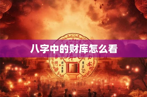 八字中的财库怎么看 八字中的财库怎么看