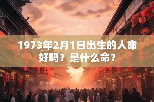 1973年2月1日出生的人命好吗？是什么命？