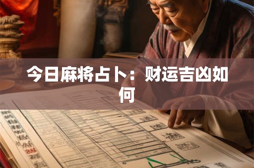 今日麻将占卜：财运吉凶如何