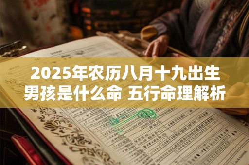 2025年农历八月十九出生男孩是什么命 五行命理解析